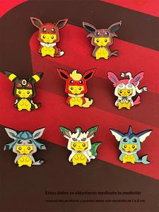 Juego de 8 piezas de alfileres de esmalte de películas de dibujos animados clásicos, insignias de diseño de Pikachu de aleación de zinc a la moda, perfectas para mochilas, sombreros y suéteres, accesorios de joyería unisex
