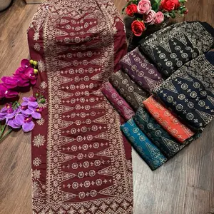 Kamen songket BORDIR full strait PREMIUM (rok jadi) Panjang Dewasa