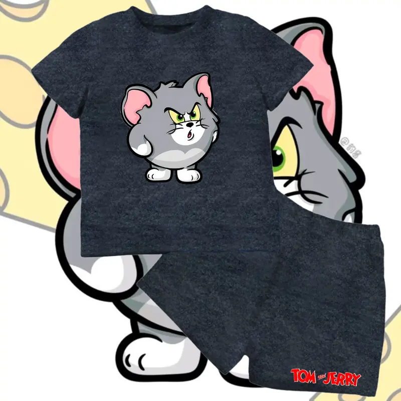Setelan anak anak gemes Setelan anak Misty Baju Setelan atasan dan bawahan motif misty Muat sampai usia 5 tahun Bahan Katun baju tidur Baju santai anak anak 1