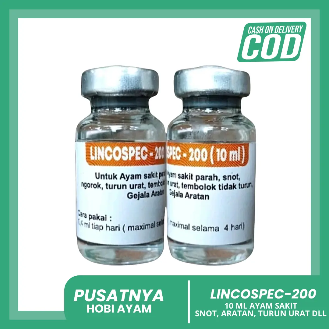 Ready stok Lincospec 10 ml untuk vaksinasi yam sehingga ayam terhindar dari segala penyakit antibiotik