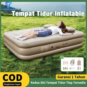 TROPCORE Kasur Angin Air Bed Kasur Tiup Kasur Angin Camping Kasur Angin Indoor Outdoor Kasur Lipat Portable Kasur Angin Otomatis Tebal Nyaman Premium