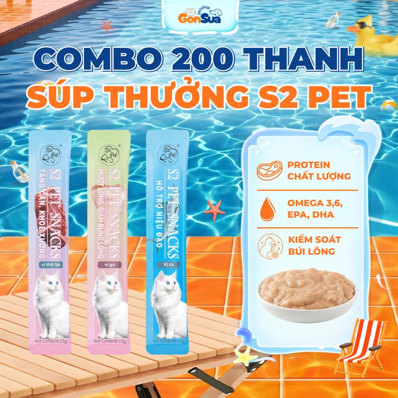 Súp Thưởng Cho Mèo S2PET 15g - Pate Thưởng Dạng Kem Cho Mèo, Thịt Tươi Nguyên…