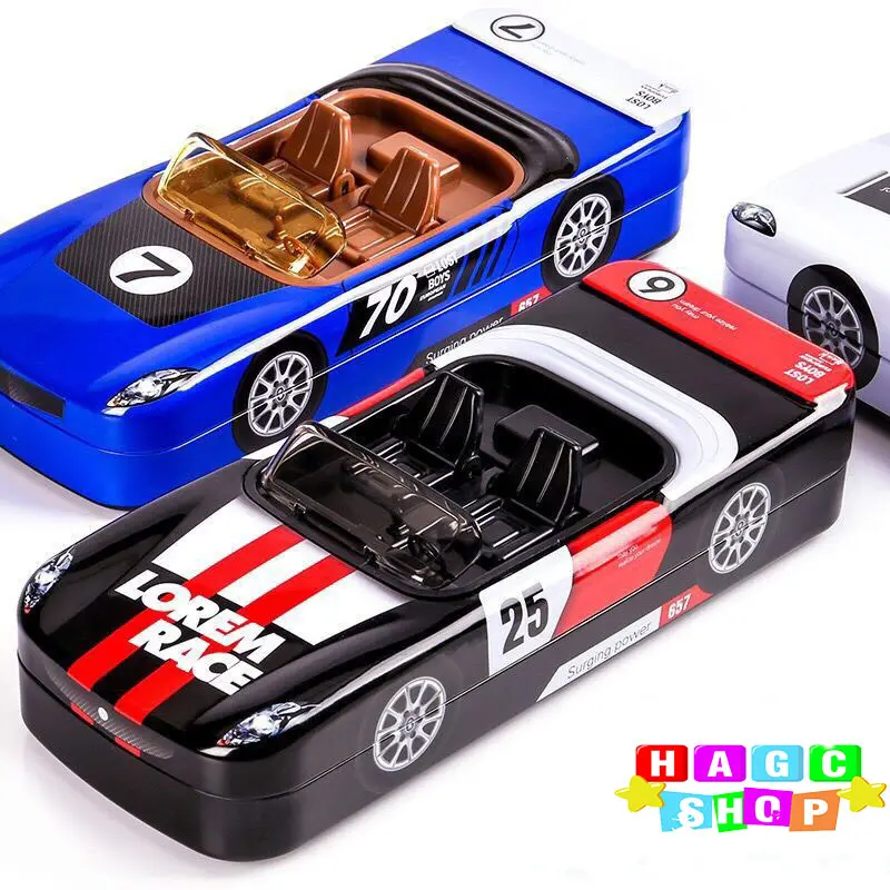 Hagc shop kotak pensil karakter mobil untuk anak sekolah tempat pensil anak bentuk mobil pencil box car pencil case