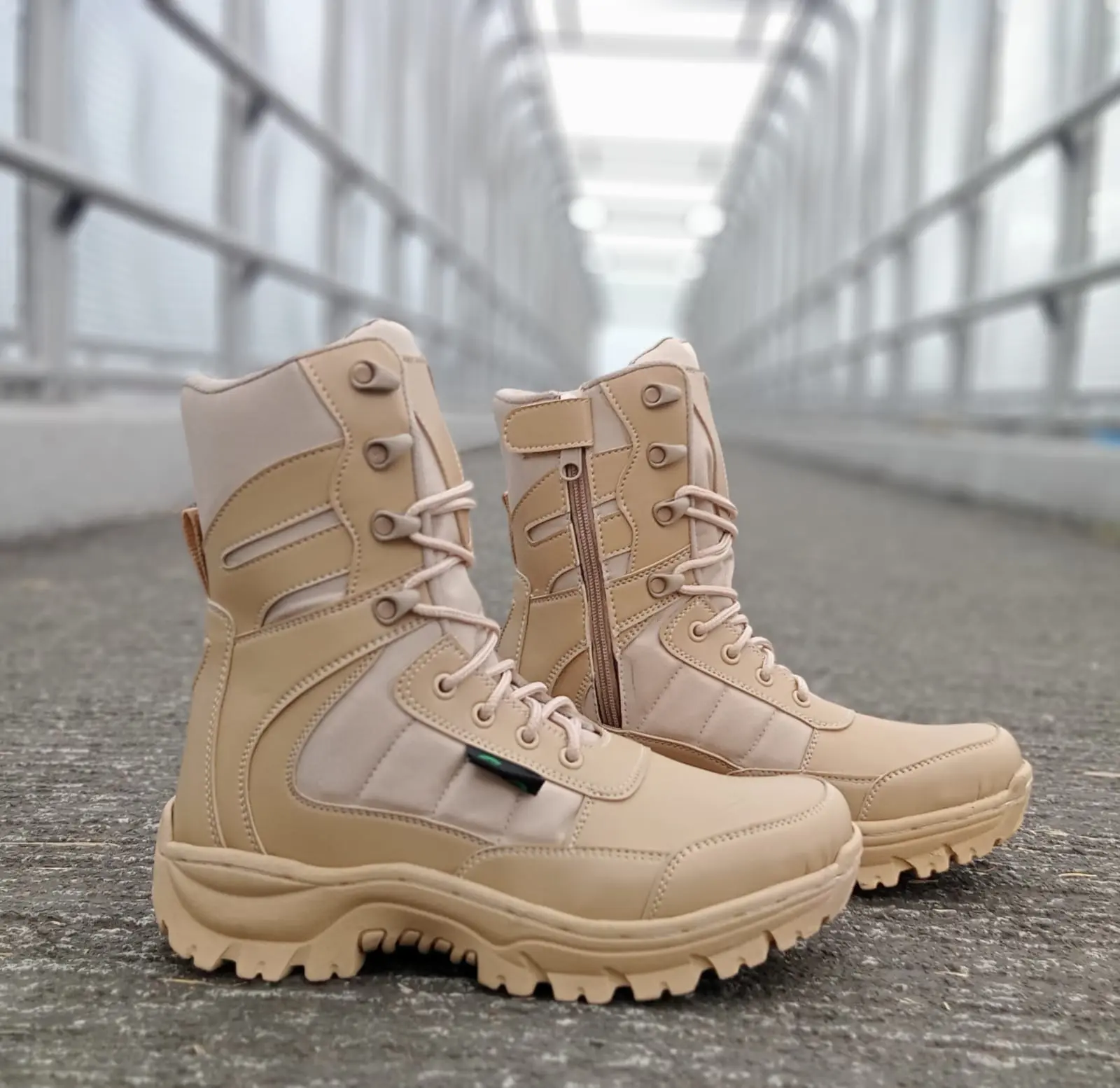 Sepatu Pdl CREAM GURUN POLPP Tactical Kerja Lapangan Safety Boots terlaris