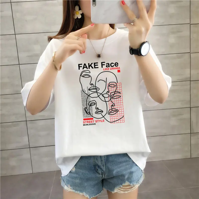 Atasan Kaos Oversize , T shirt Wanita ,Baju Import Premium Ukuran Jumbo CODE S01094