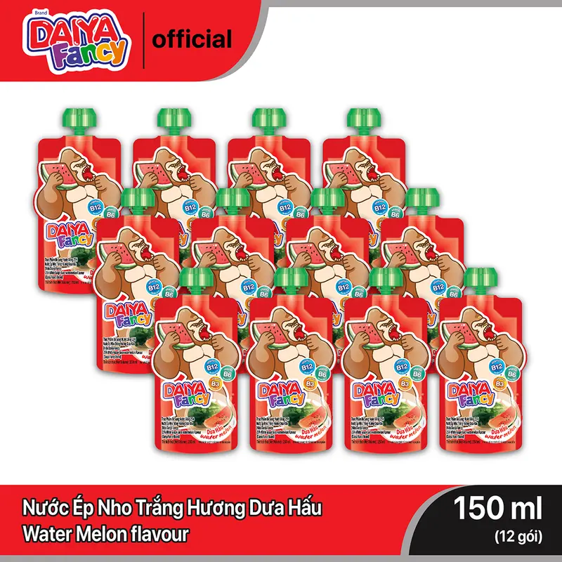 Nước Uống 25% Nước Ép Nho Trắng Hiệu Daiya Fancy 150ml VN (Hộp 12) 2