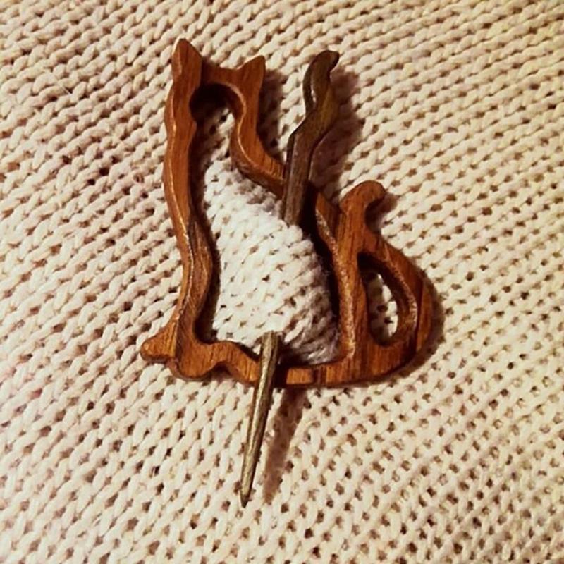 Cute Lovely Trendy Bird Animal Bear Rabbit Heart Clothing Accessory Women Brooch Wooden Brooch Fashion Jewelry 3