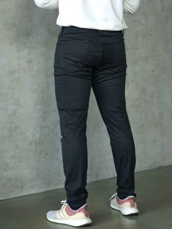 FOREX Celana Jeans Pria Hitam Polos Regular Fit DLRS3635 1