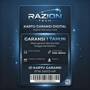 Bonus Kartu Garansi 1 Tahun RAZION CCTV – Garansi Resmi + Garansi Toko / Klaim Mudah