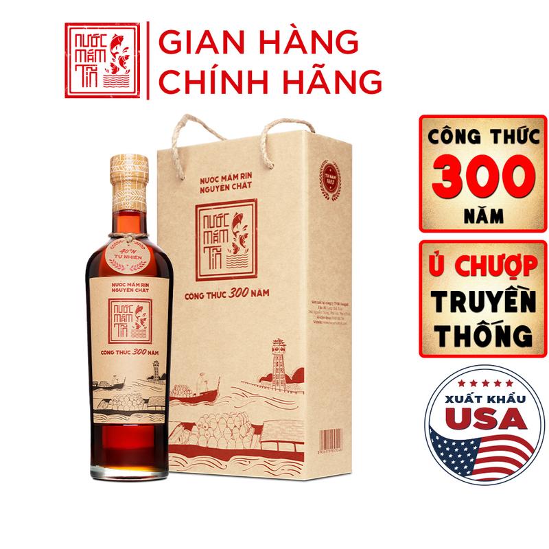 [Nước mắm NGON] 01 Chai Nước mắm Tĩn nhãn đỏ độ đạm 40N chai thủy tinh 500ml rin nguyên chất truyền thống sạch Nước Sốt Gia Vị