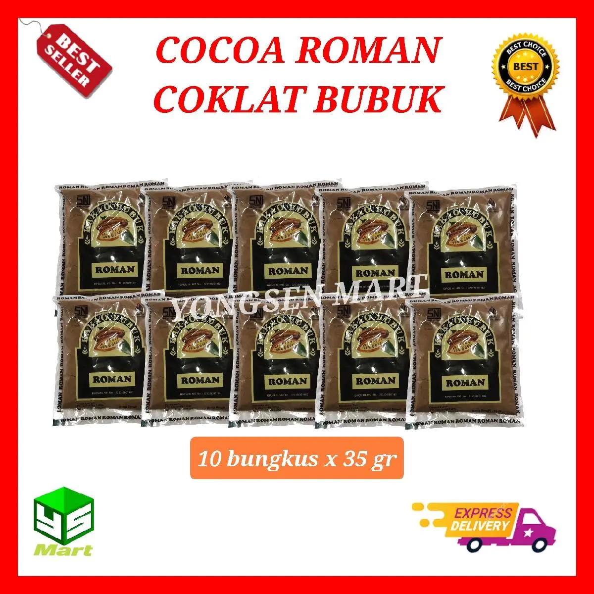 ( 1 pak ) Cocoa powder coklat bubuk roman 35gr / Kakao bubuk Roman