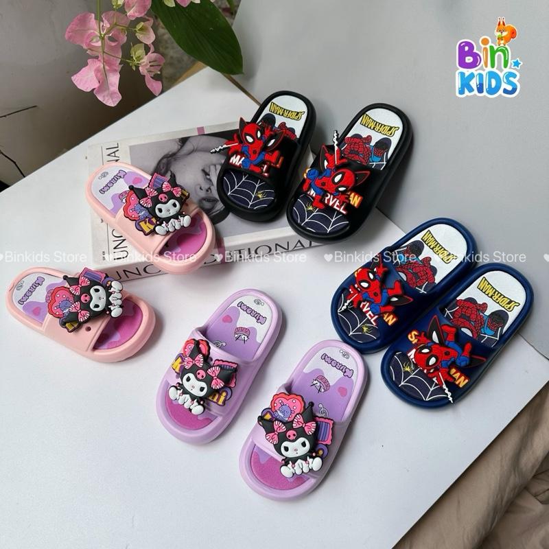 Mẫu mới Dép Lê Kuromi xoay +nhện xoay Cho Bé Gái Chất Liệu Đế EVA Siêu Nhẹ Êm Mềm Thoáng Khí Đi Mùa Hè Thoải mái
