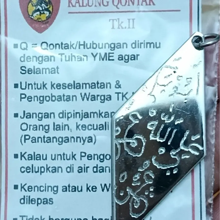 Kalung Liontin TK.2 IKS.PI dari Bahan Besi Asli Pusat Aksesoris