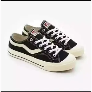 Sepatu Sneakers Ventela Public Low Black Natural - Sepatu Kasual Pria Wanita  Sekolah Kuliah Elegan Kekinian Bahan Kanvas Premium