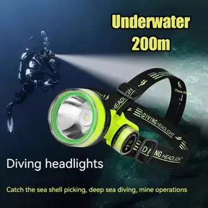Senter Kepala Cas Selam Headlamp Diving Waterproof lPX8 Kacamata Selam Laut