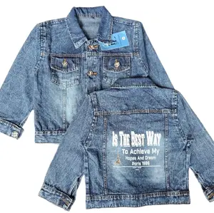 Jaket Jeans Anak Laki-Laki Kekinian dengan Motif Menara Efiel - Fashion