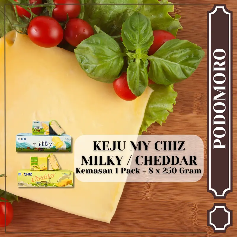Keju My Chiz Rasa Cheddar / Milky - 1 Pack isi 8 x 250 Gram 2