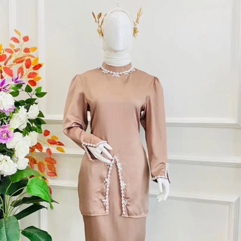 One set baju kurung melayu pakaian adat melayu baju melayu kekinian baju kondangan/pesta Setelan 3