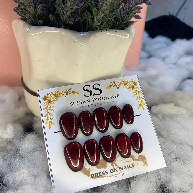 Red black short oval