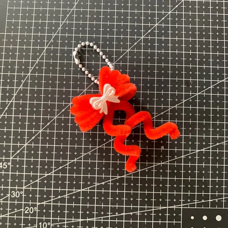 Gantungan Kunci(key chain) Pita dari Kawat Bulu | Ganci inisial 4