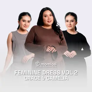 Momiasi - Grace - Camelia Inner Dress Rayon Premium - Stylish Dress Kekinian - Bumil & Busui Friendly