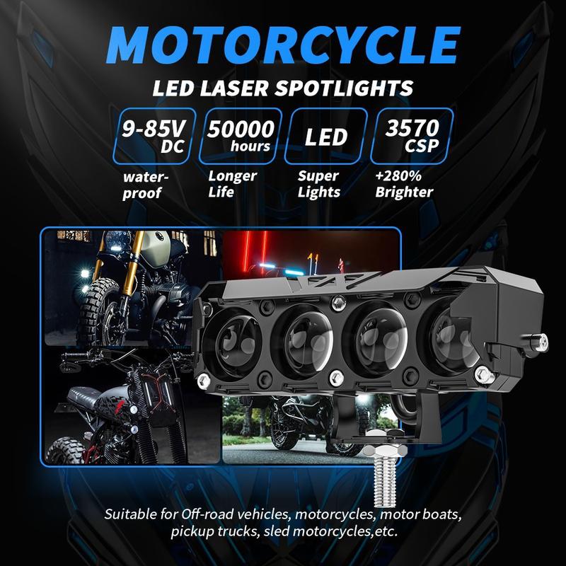 Lampu Sorot SQL 4 Mata D3 Plus Devil Eye 12V-24V Jauh Dekat 2 Warna Lampu Kabut SQL 2 Warna Plus Devil Motor Mobil Bis Truk 2