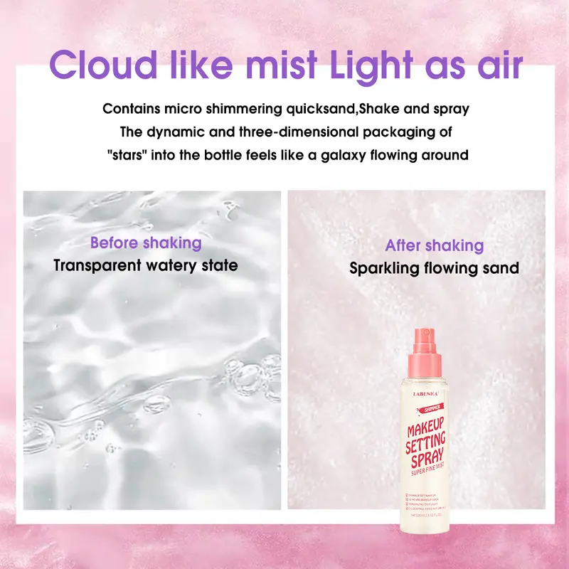 LABENKA LBK-F04 SHIMMER MAKEUP SETTING SPRAY 100 ML SUPER FINE MIST 7
