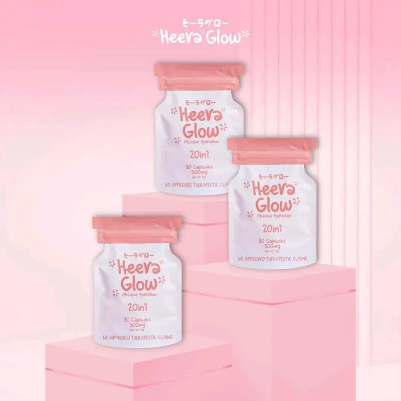 60 CAPSULES Heera Glow 20in1 500mg Glutathione, Collagen, Centella  Asiatica, Rosehips, Tomato Extract for Healthy looking skin Edible  Supplement Whitening Beauty Healthcare Dietary Fitness Colagen - TikTok  Shop Philippines