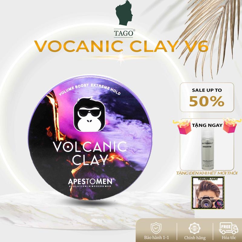  Sáp vuốt tóc VOLCANIC CLAY v6 2026 - tặng kèm Gôm xịt tóc - Chính Hãng Giữ Nếp 24h Hương Hoa Quả - TAGO STORE 