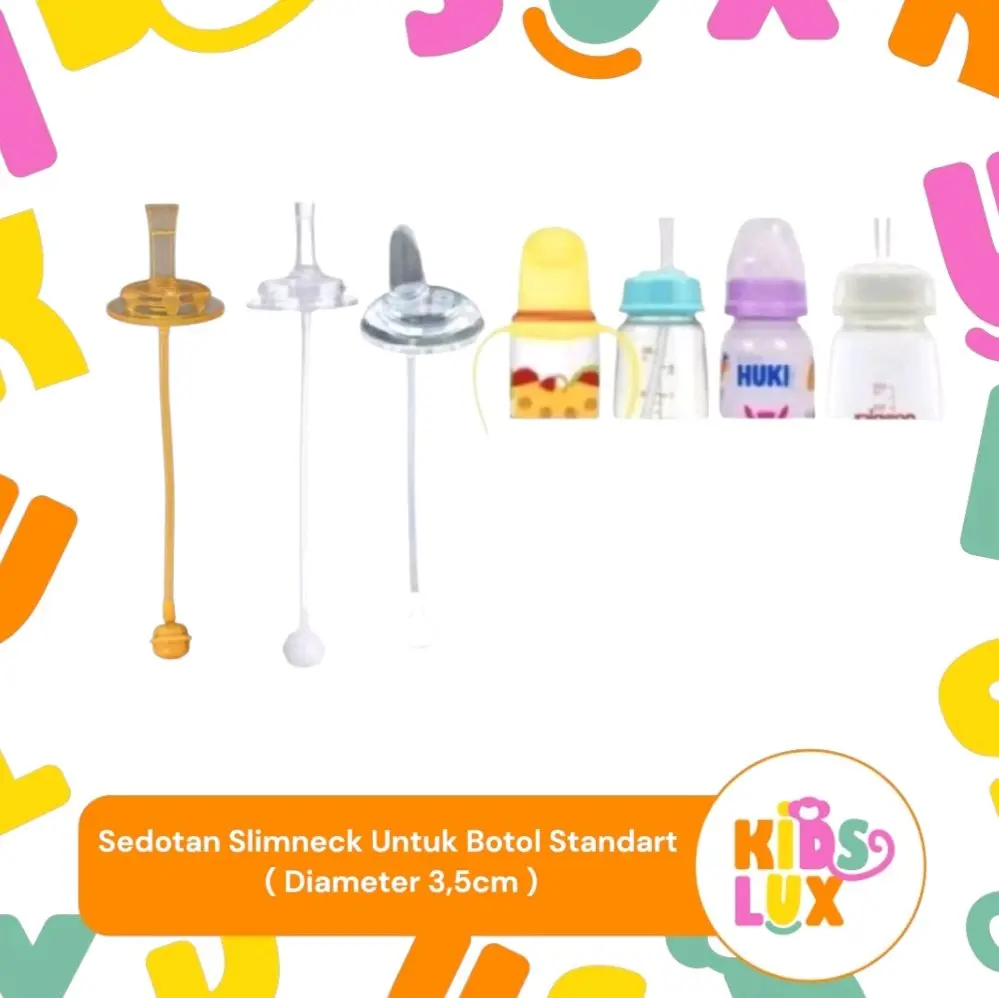 Penganti Dot/Sedotan untuk Botol slim neck standar/Spout Silicone Bayi