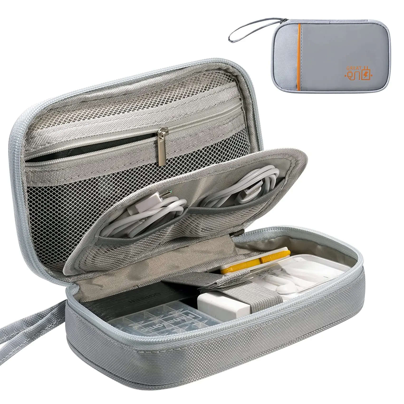 Dụng Cụ Sắp Xếp Dây Cáp Chống Nước, Du Lịch, Unisex, Túi Đựng Cáp Dữ Liệu, Cầm Tay, Túi Sắp Xếp Tai Nghe, Hai Lớp, Cho Ổ Cứng USB Kỹ Thuật Số, Túi Đựng Bảo Vệ