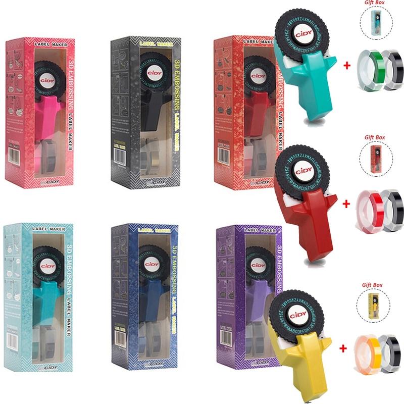 Product Introduction of Label Maker Cidy Manual with FREE 2 TAPES (9mm x 3m) Manual Typewriter Tape Embossing Label Maker Factory direct sales 36