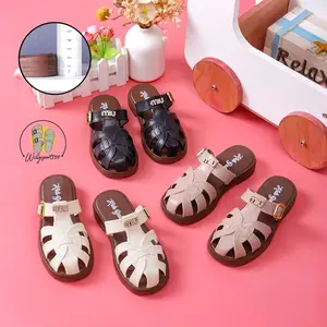 Sandal Anak Perempuan Jelly Gladiator Slip On Model Bustong Trendi Teplek Polos