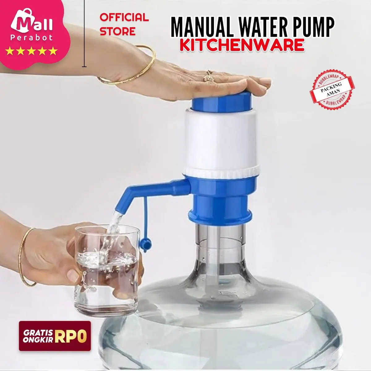 Mall Perabot | Pompa Galon Air Manual Portable Gallon Water Pump Hand Press Dispenser Minum Pencet Praktis Non Elektrik