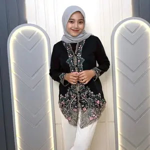 Kebaya Bordir Modern Lengan Panjang – Model Encim Elegan Bahan Katun Adem Premium series sofia melati kecil