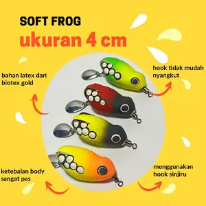 soft frog em lure 4 cm berat 6 gram
