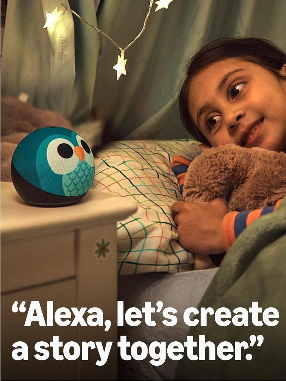 Amazon Echo Dot Kids (newest model) - Designed for kids, Designed for Alexa+, parental controls, Includes 1 Year of Amazon Kids+