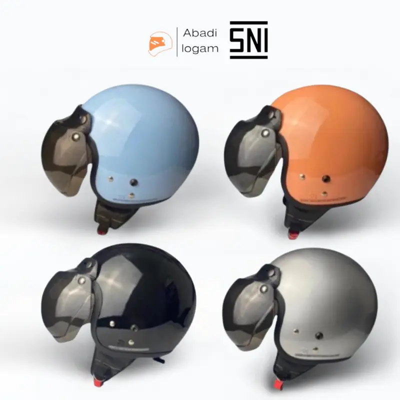 Helm Motor Retro Bogo SNI Full Leher Vintage Ori Classic ANT Dewasa Cargloss Hijabers Motorcycle 3
