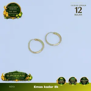 ANTING BAYI EMAS 8K BULAT POLOS - SUPERMASE