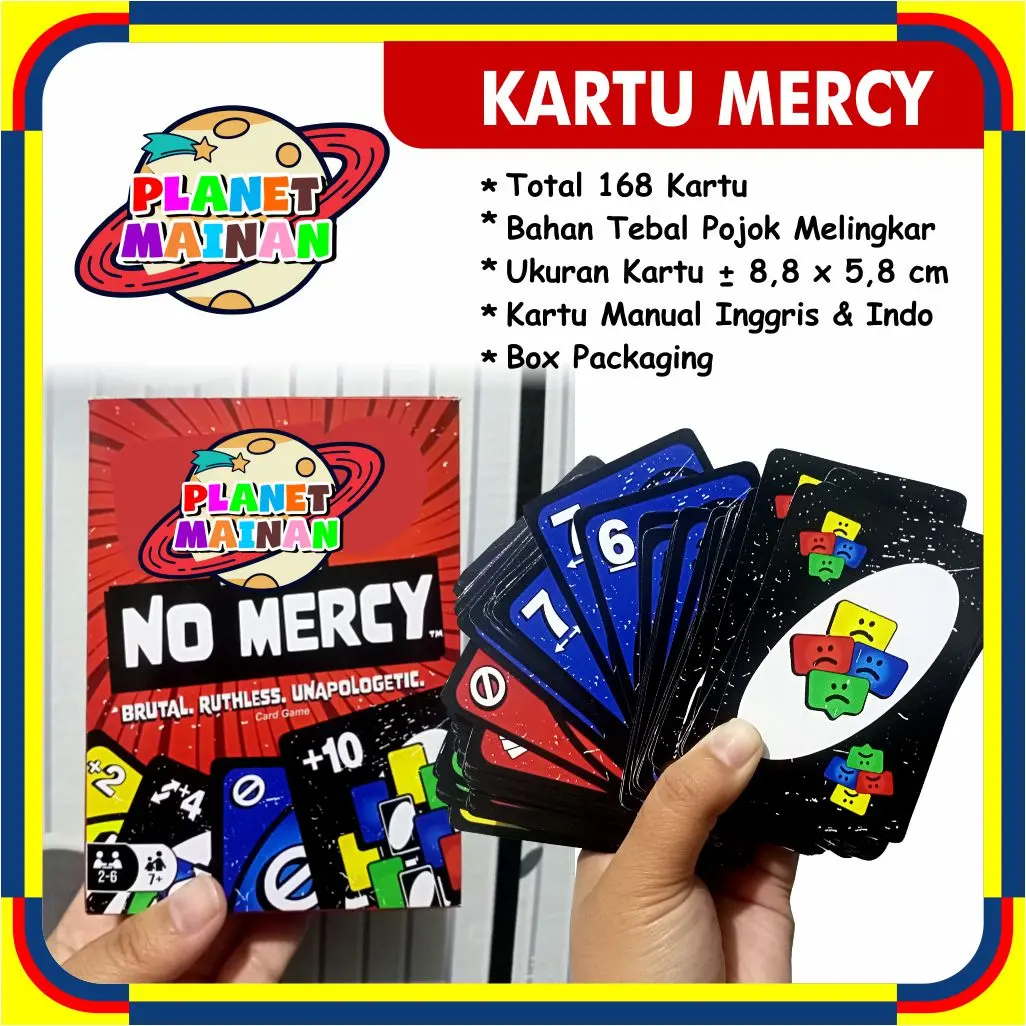 Mainan Kartu No Mercy Card Game Family Game