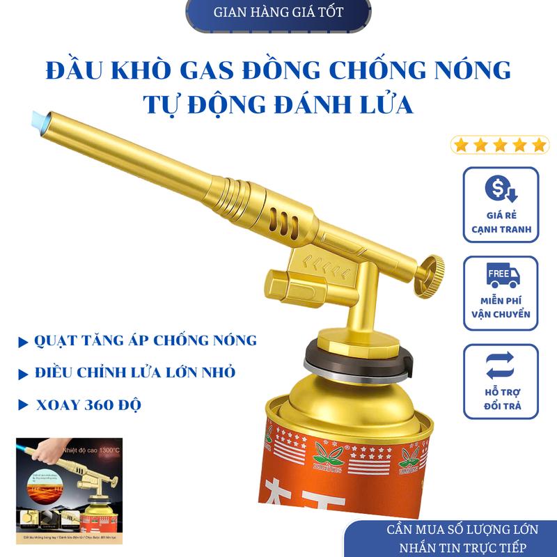  Khò Gas Chống Nóng Tự Động Đánh Lửa – An Toàn Không Bỏng Tay Dùng Bình Gas Mini Dễ Sử Dụng Phù Hợp Làm Bếp Sửa Chữa 