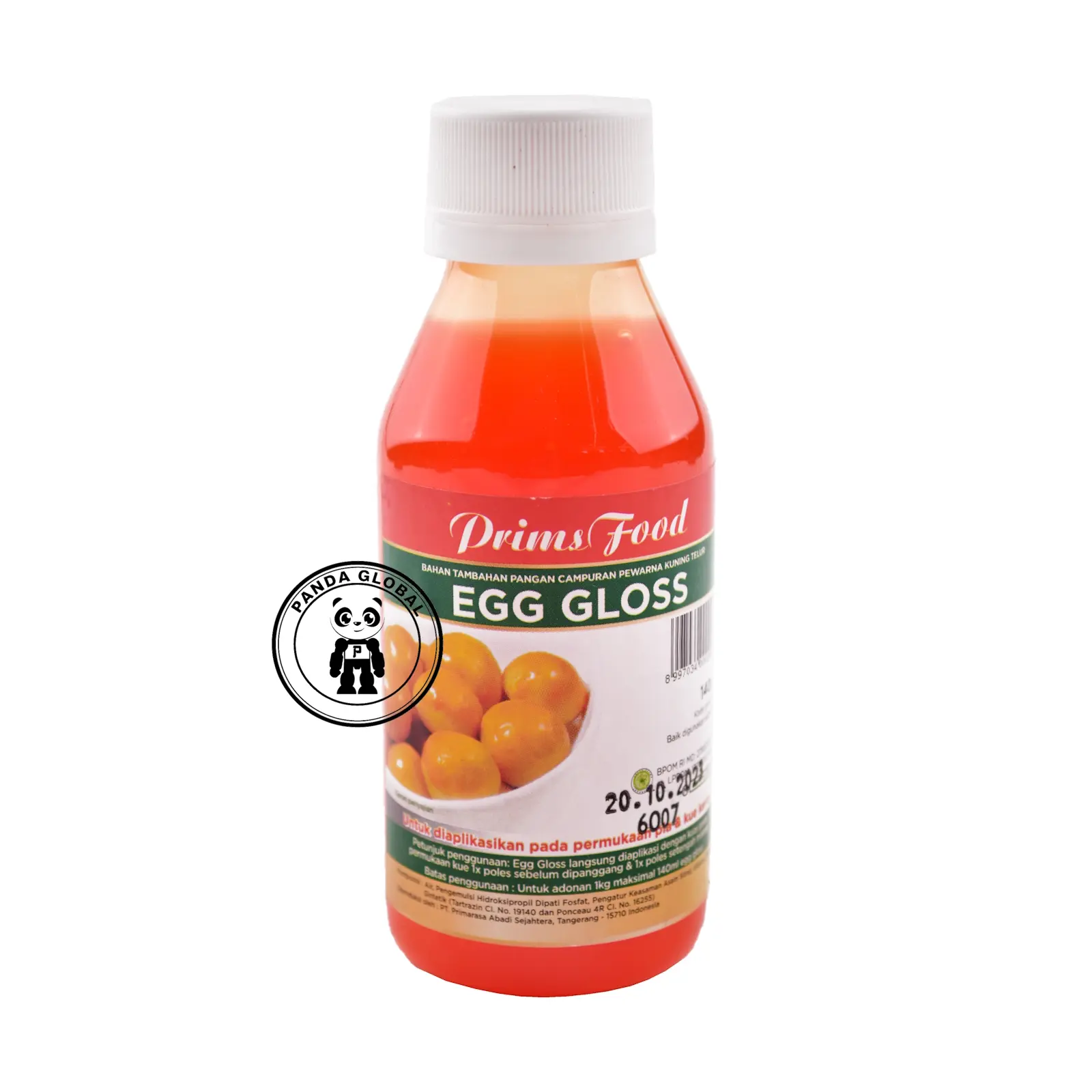 Prims Food Egg Gloss Pengganti Kuning Telur 140ml - Hasil Kilap Seperti Telur Asli Polesan Kue Kering Roti dan Nastar