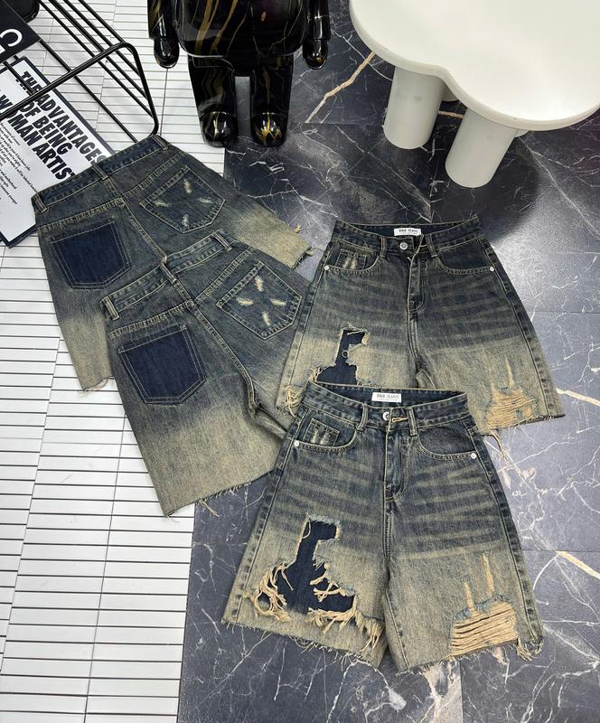 [LSN] Quần Jean Ngố Nữ Rách Phối Wash Loang Màu 208 - 209