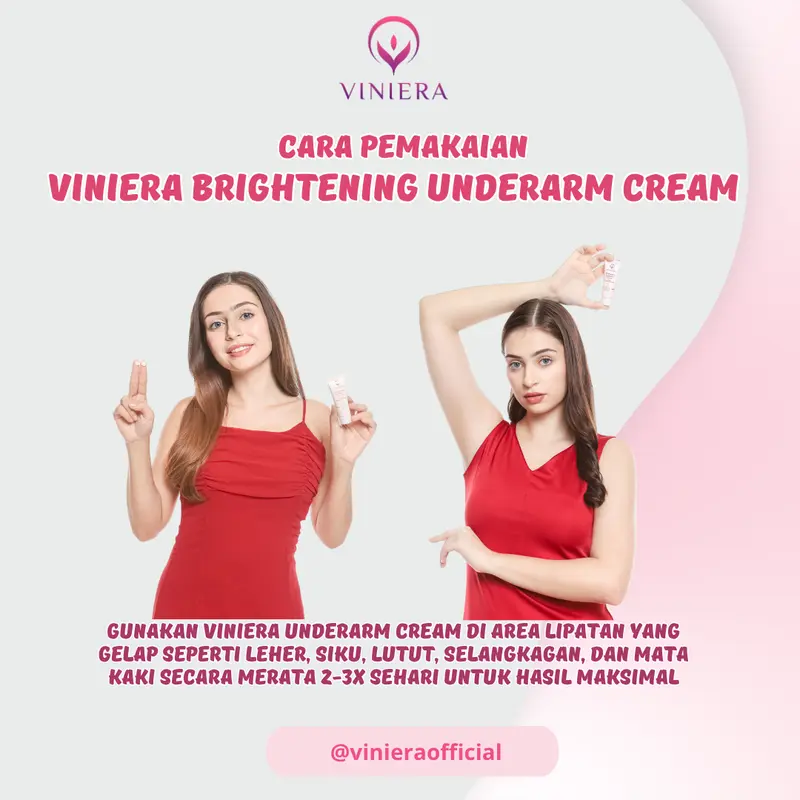 VINIERA BRIGHTENING UNDERARM CREAM [SPESIAL SALE LAUNCH] Pencerah Ketiak Perawatan Mencerahkan 4