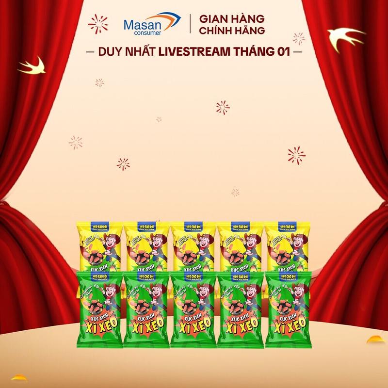  Combo 10 Xúc xích Heo Cao Bồi Xì Xèo  xốt me chua ngọt xốt phô mai bắp bơ  