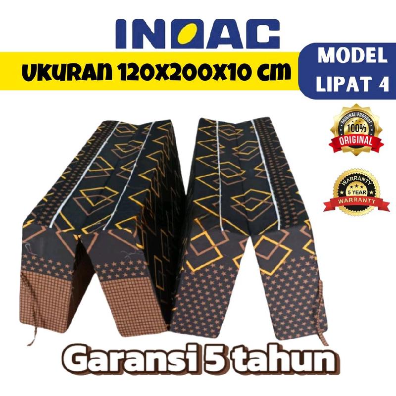 Motif Random Ukuran 120x200x10cm Kasur Busa Lipat memakai busa D18 Inoac lengkap dengan cover praktis,higienis random anti kempes ergonomis matras busa anti bakteri matras yang bisa dilipat anti-alergi random mix Furniture anti-jamur 2