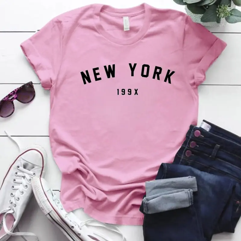 Kaos Wanita New York Ukuran XS-5XL Bahan Katun Combed 30s Premium 3