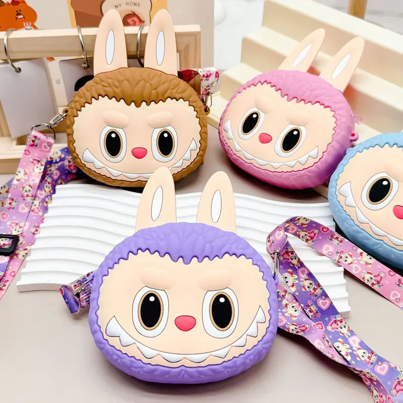 [Mskshop] Tas Selempang Anak LABUBU VIRAL Tas Motif 3D Rubber Sebaguna dan Tahan Air 1