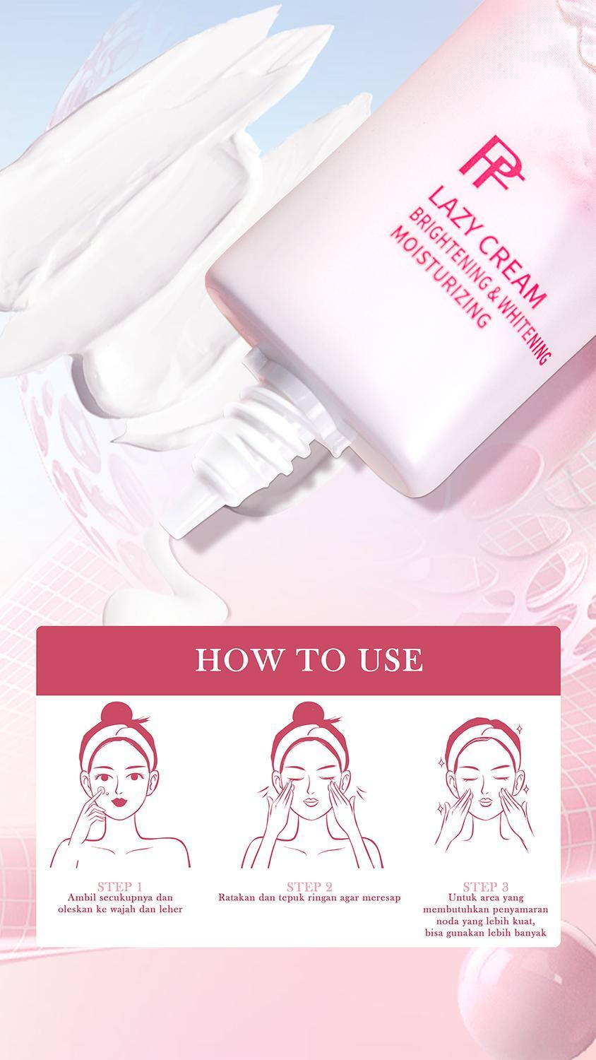 PERFACE TONE UP CREAM [LAZY CREAM BRIGHTENING & WHITENING MOISTURIZING] [Radiance & Care For Skin] Moisturizer Pelembab Wajah Perawatan Mencerahkan