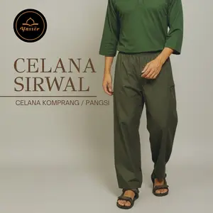 Celana Sirwal Komprang Pangsi Celana Muslim Haji dan Umroh  Pria Dewasa